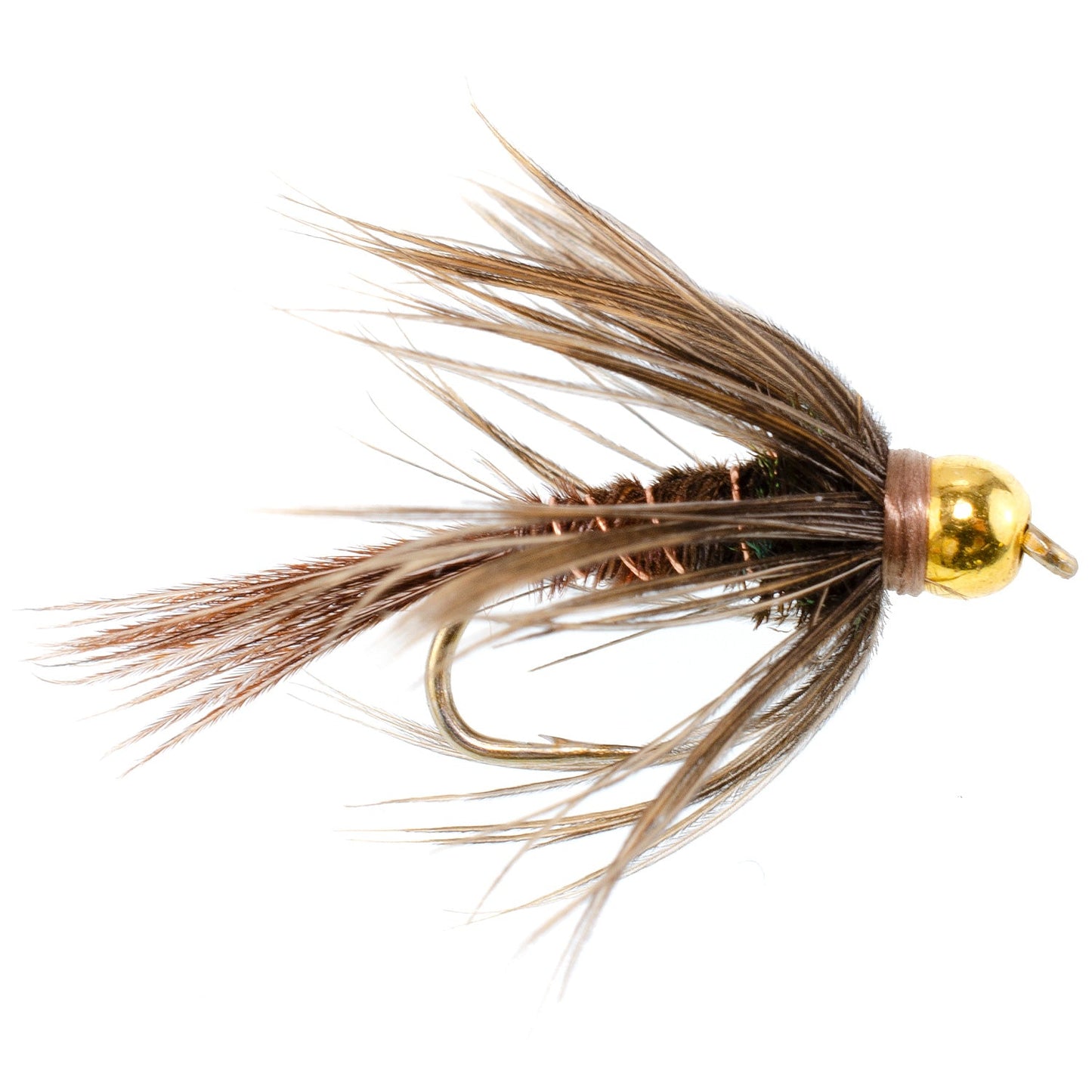 The Fly Fishing Place Soft Hackle Bead Head Pheasant Tail Nymph Fly - 12 Flies Size 10
