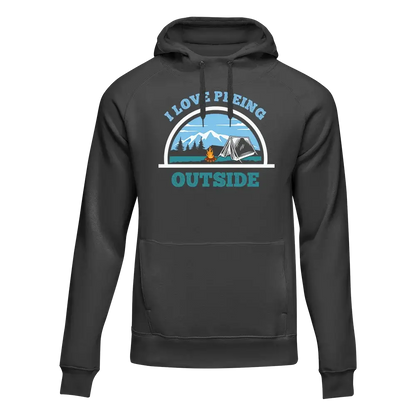 Outdoorzees I Love Peeing Outside Men Adult Fleece Hoodie