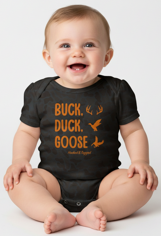 Hooked & Tagged  - Buck, Duck, Goose Onesie