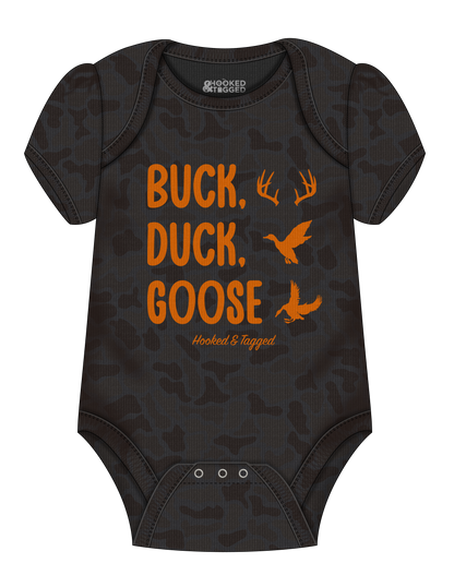 Hooked & Tagged  - Buck, Duck, Goose Onesie