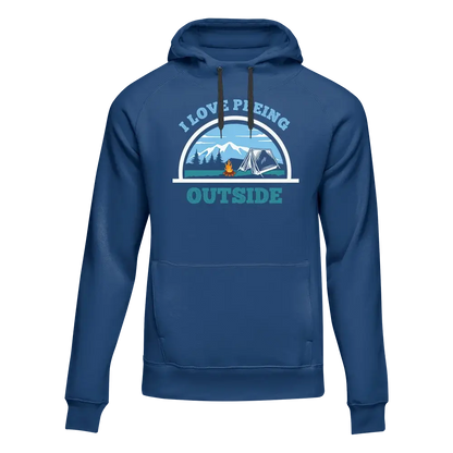 Outdoorzees I Love Peeing Outside Men Adult Fleece Hoodie
