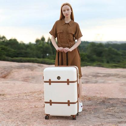 Badgley Mischka Grace 3 Piece Expandable Retro Luggage Set