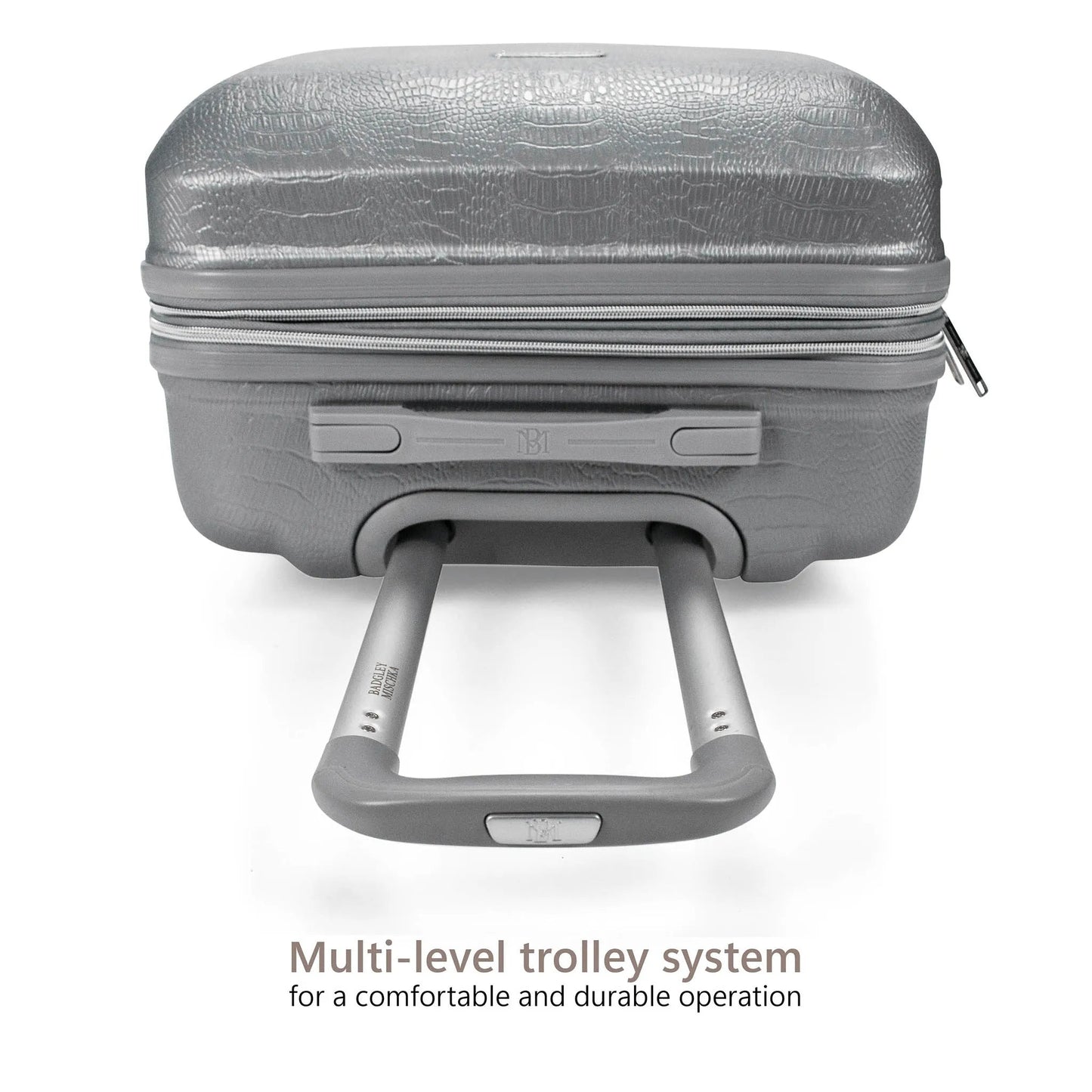 Badgley Mischka Snakeskin 3 Piece Expandable Classy Luggage Set