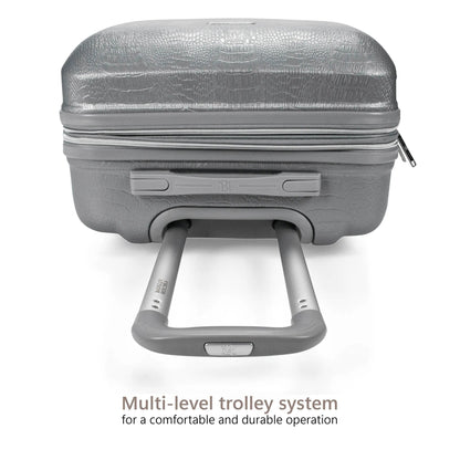 Badgley Mischka Snakeskin 3 Piece Expandable Classy Luggage Set