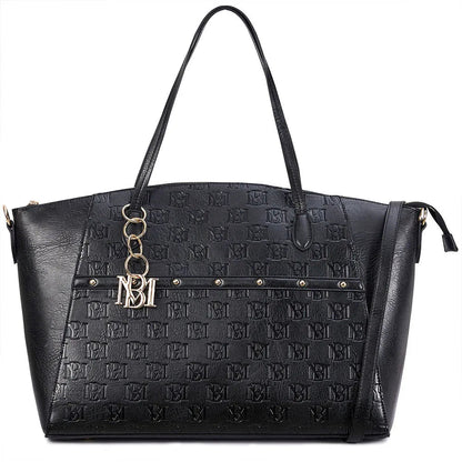 Badgley Mischka Caroline Vegan Leather Monogram Weekender Duffel Bag