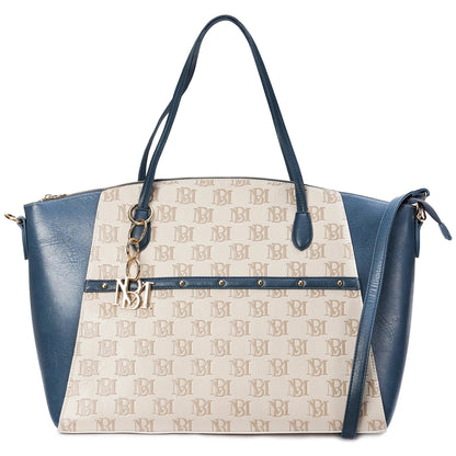 Badgley Mischka Caroline Vegan Leather Monogram Weekender Duffel Bag