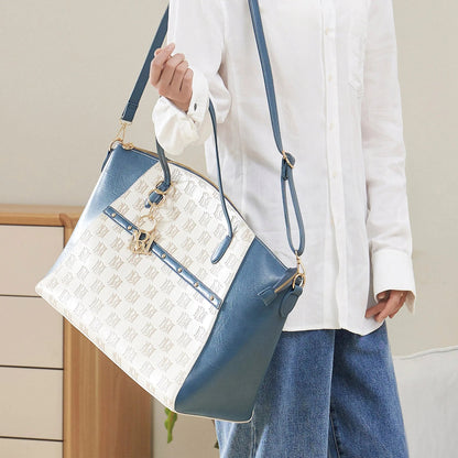 Badgley Mischka Caroline Vegan Leather Monogram Weekender Duffel Bag