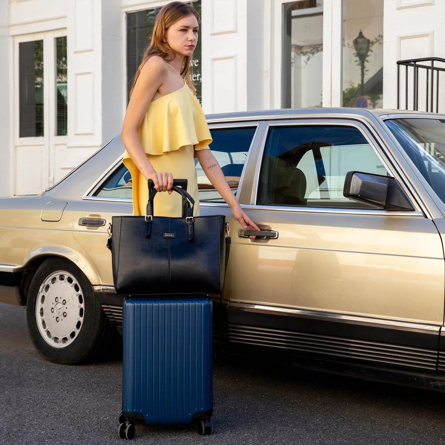 Badgley Mischka Julia Rustic Vegan Leather Weekender Duffel Bag