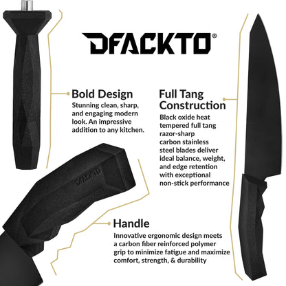 DFACKTO Boulder Series™ 15 Piece Cutlery Set // Black