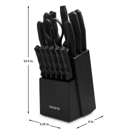 DFACKTO Boulder Series™ 15 Piece Cutlery Set // Black
