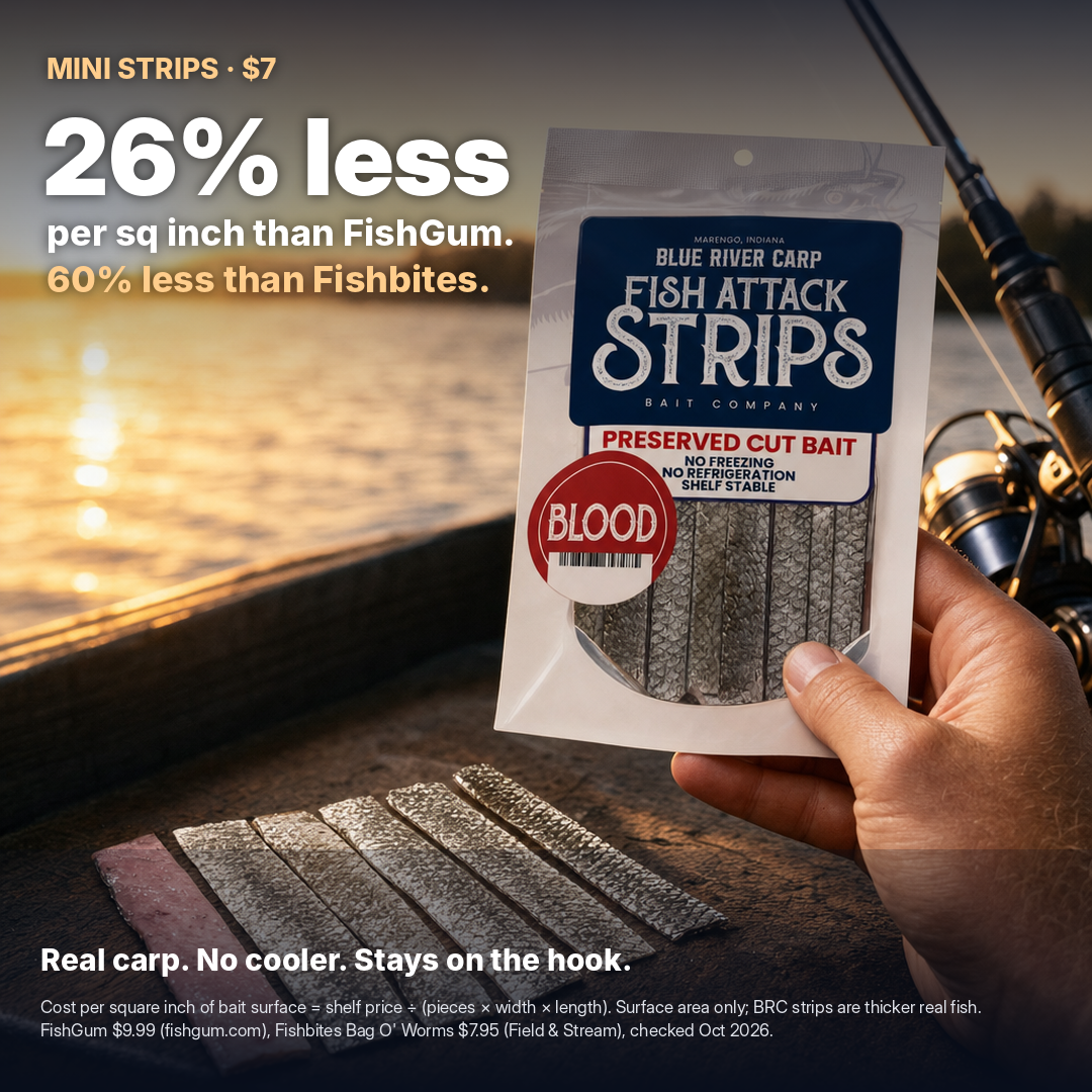 Blue River Carp Fish Attack Strips