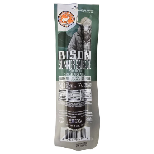 Pearson Ranch - Buffalo Hickory Smoked Summer Sausage (6 oz.)