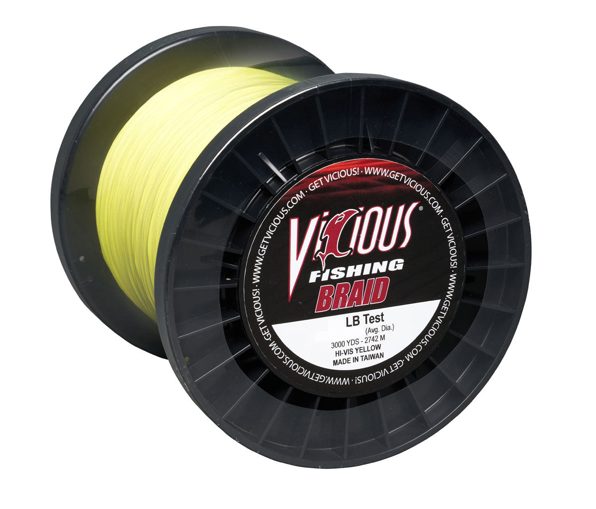 Vicious Standard Yellow Braid - 50 Lb Test