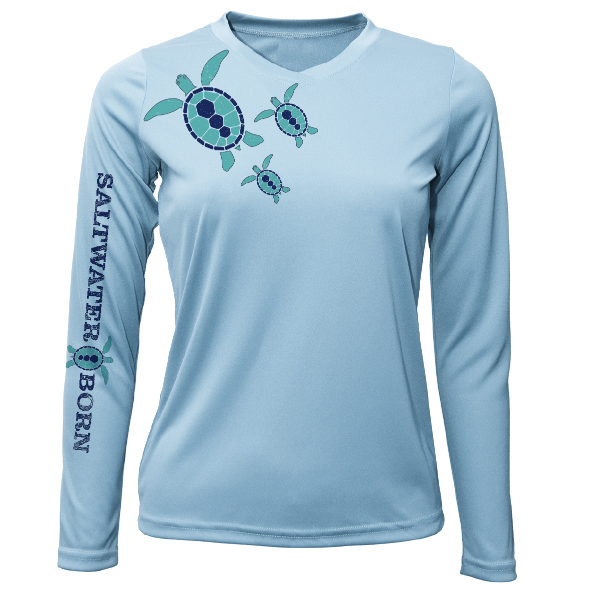 Saltwater Born Key West, FL Baby Turtles Long Sleeve UPF 50+ Dry-Fit Shirt