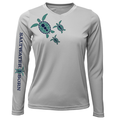 Saltwater Born Key West, FL Baby Turtles Long Sleeve UPF 50+ Dry-Fit Shirt