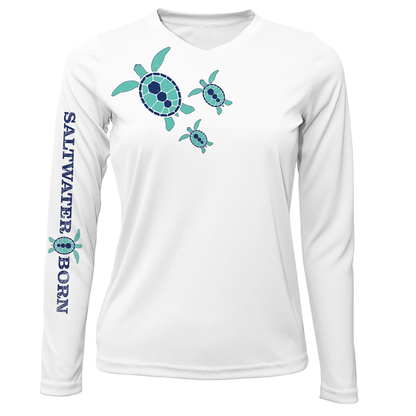 Saltwater Born Key West, FL Baby Turtles Long Sleeve UPF 50+ Dry-Fit Shirt