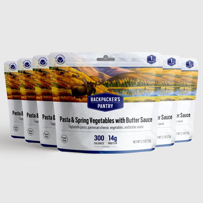 Backpacker's Pantry Pasta & Spring Vegetables with Butter Sauce