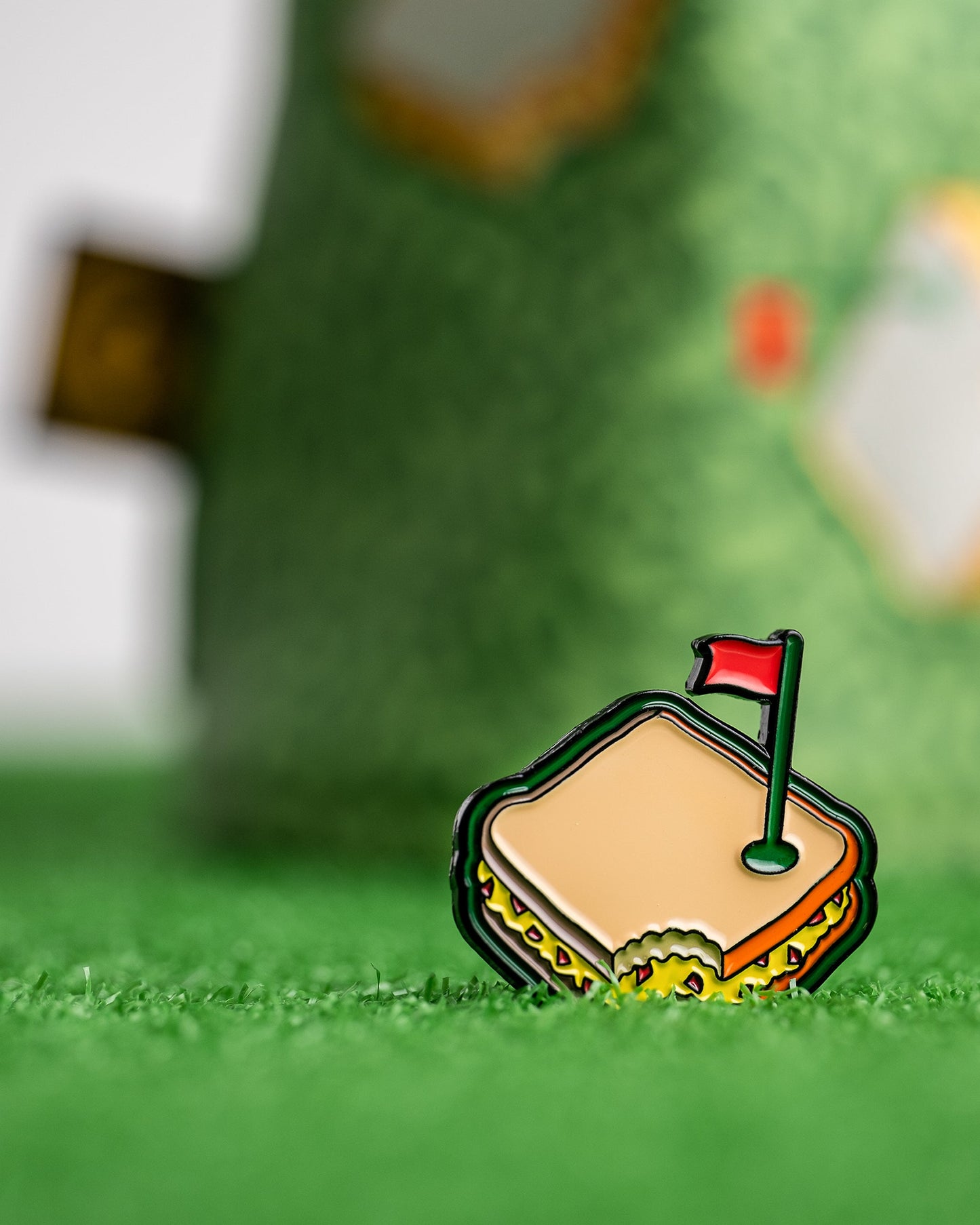 Pins and Aces Pimento Cheese Sandwich Ball Marker
