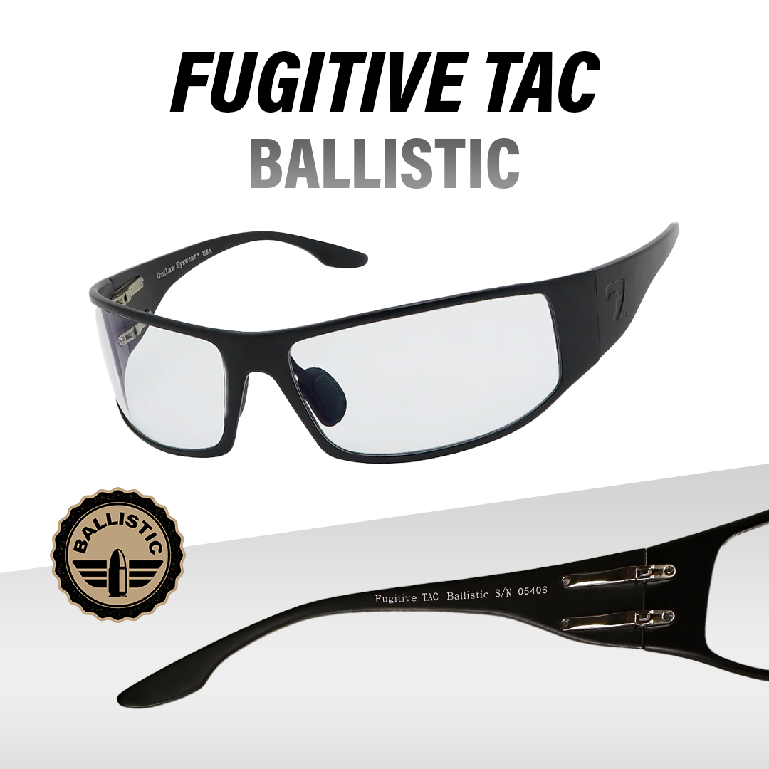 Outlaw Eyewear - Fugitive TAC Ballistic Black 2 Pack Bundle