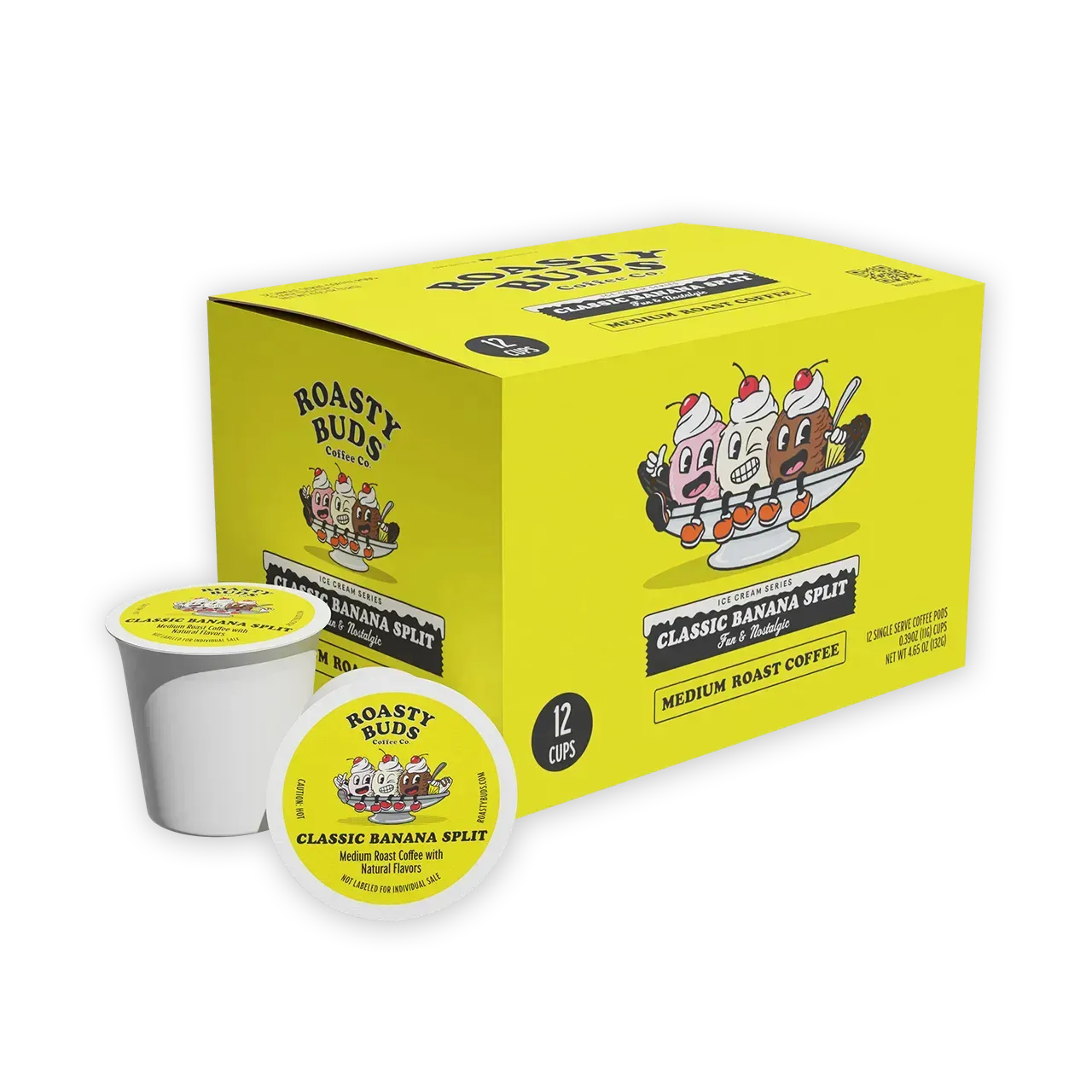 Roasty Buds Classic Banana Split Coffee Pods