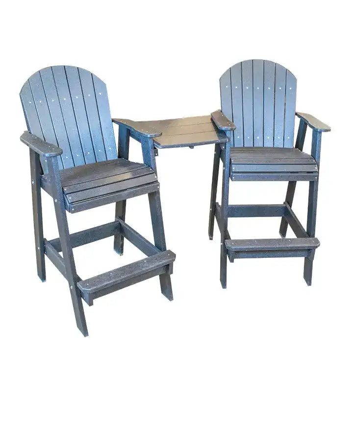 Dutch Country Patio Tete-a-Tete Chair Set in Dining, Counter & Bar Heights
