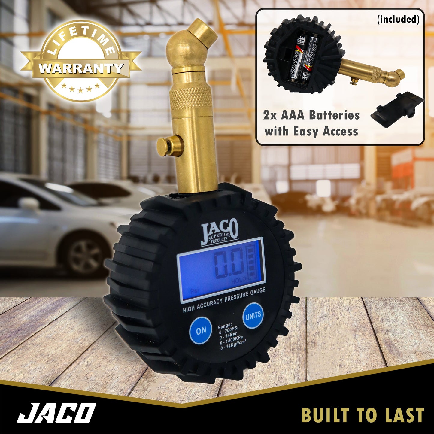 Jaco Elite® Digital Tire Pressure Gauge - Professional Accuracy - 100 PSI