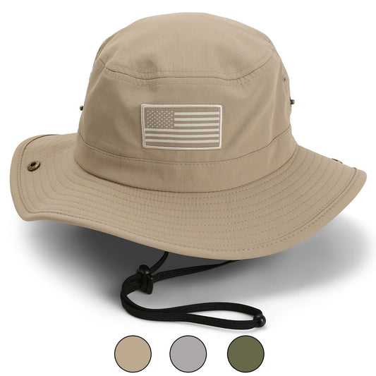 Paramount Outdoors Bayou Full Brim American Flag Boonie Hat (Floats)
