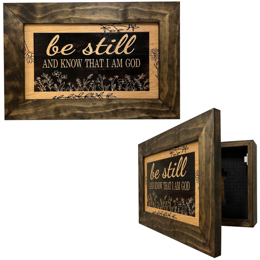 Bellewood Designs - Bible Verse Decorative & Secure Wall-Mounted Gun Cabinet