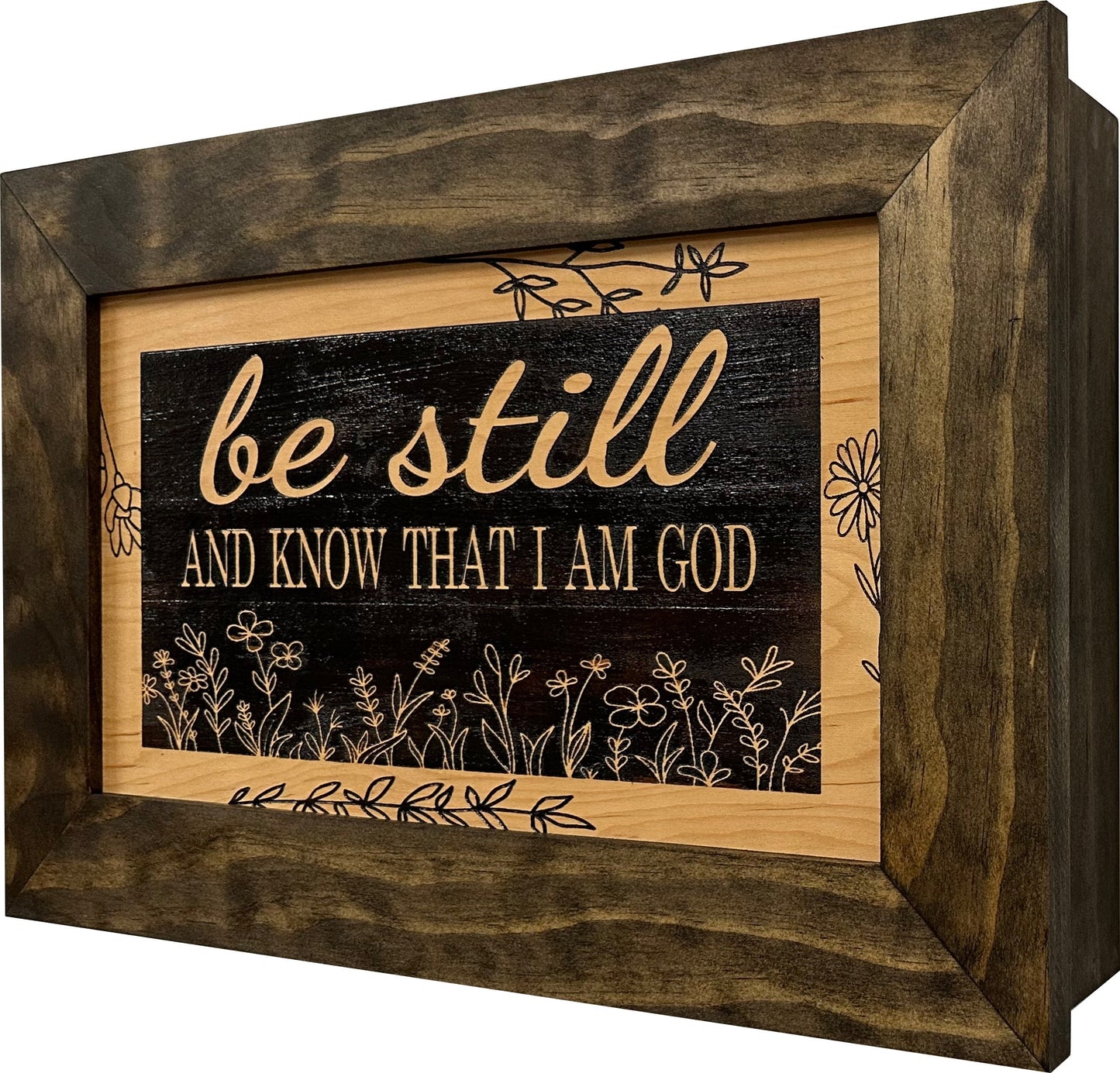 Bellewood Designs - Bible Verse Decorative & Secure Wall-Mounted Gun Cabinet