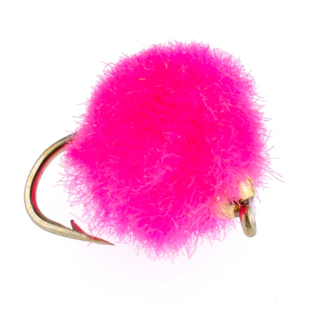 The Fly Fishing Place Bead Head Hot Pink Egg Fly Fishing Flies - 6 Flies Hook Size 16