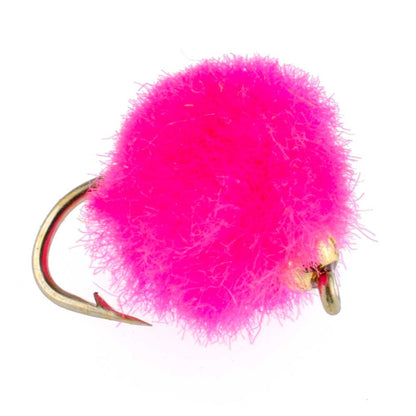 The Fly Fishing Place Bead Head Hot Pink Egg Fly Fishing Flies - 6 Flies Hook Size 16