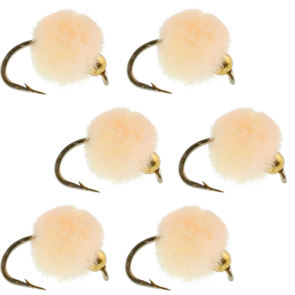 The Fly Fishing Place Bead Head Oregon Cheese Egg Fly Fishing Flies - 6 Flies Hook Size 16