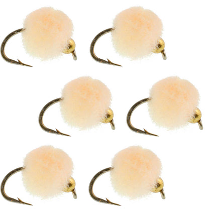 The Fly Fishing Place Bead Head Oregon Cheese Egg Fly Fishing Flies - 6 Flies Hook Size 16