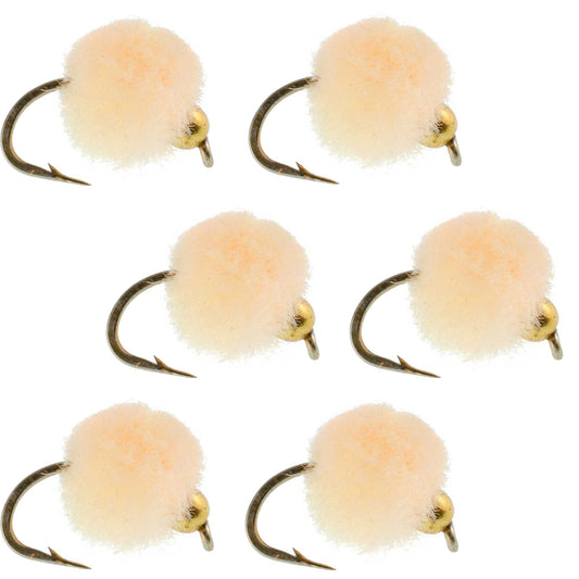 The Fly Fishing Place Bead Head Oregon Cheese Egg Fly Fishing Flies - 6 Flies Hook Size 16