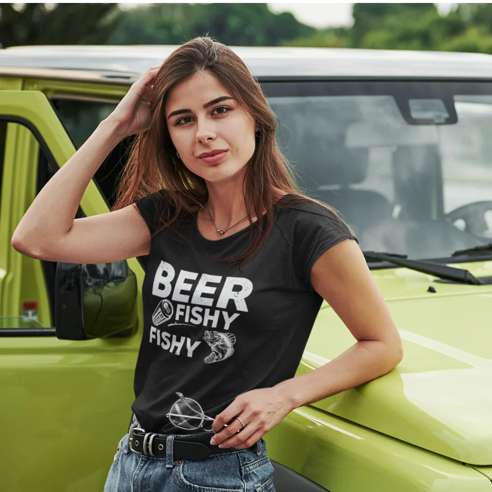 Outdoorzees Beer Fishy Fishy T-Shirt for Women