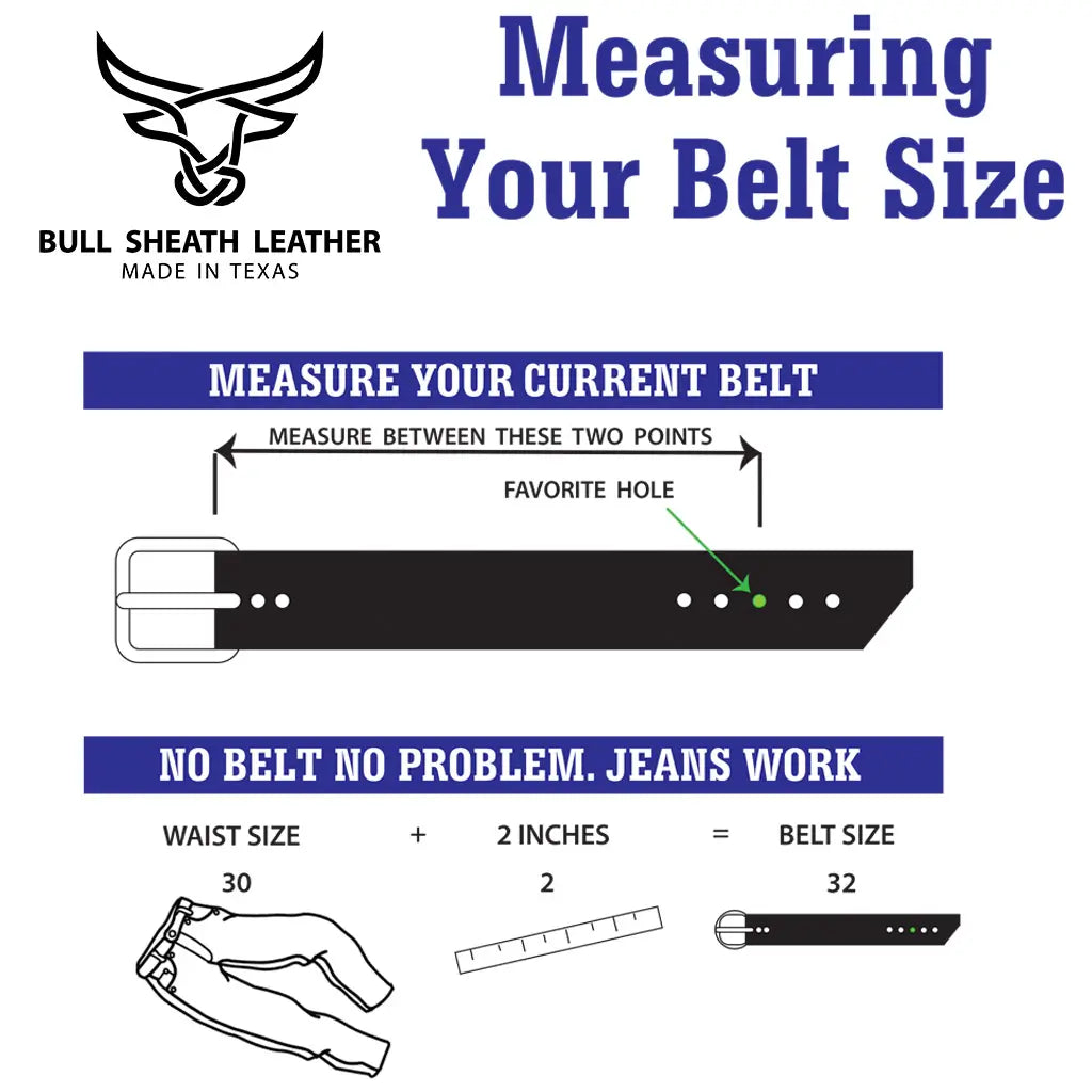 Bull Sheath Leather Men's Leather Belt - Saddle Tan