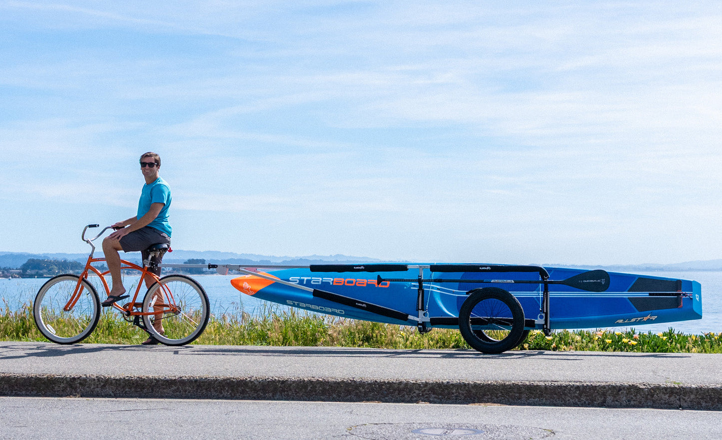 Moved By Bikes SUP and Kayak Trailer V2 - Aluminum Frame