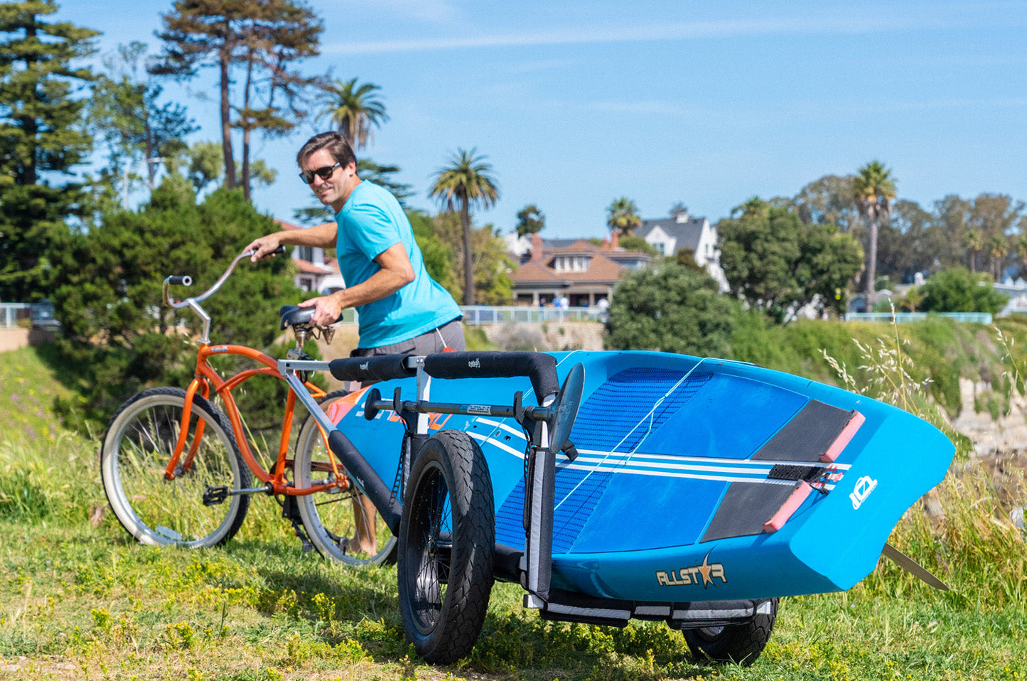 Moved By Bikes SUP and Kayak Trailer V2 - Aluminum Frame