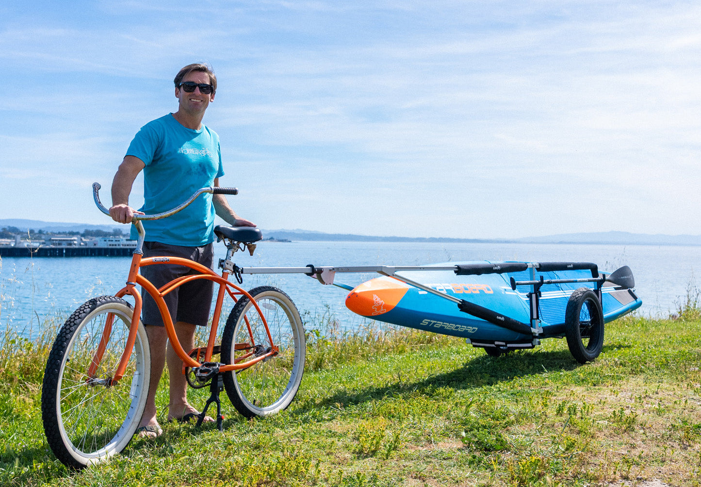 Moved By Bikes SUP and Kayak Trailer V2 - Aluminum Frame