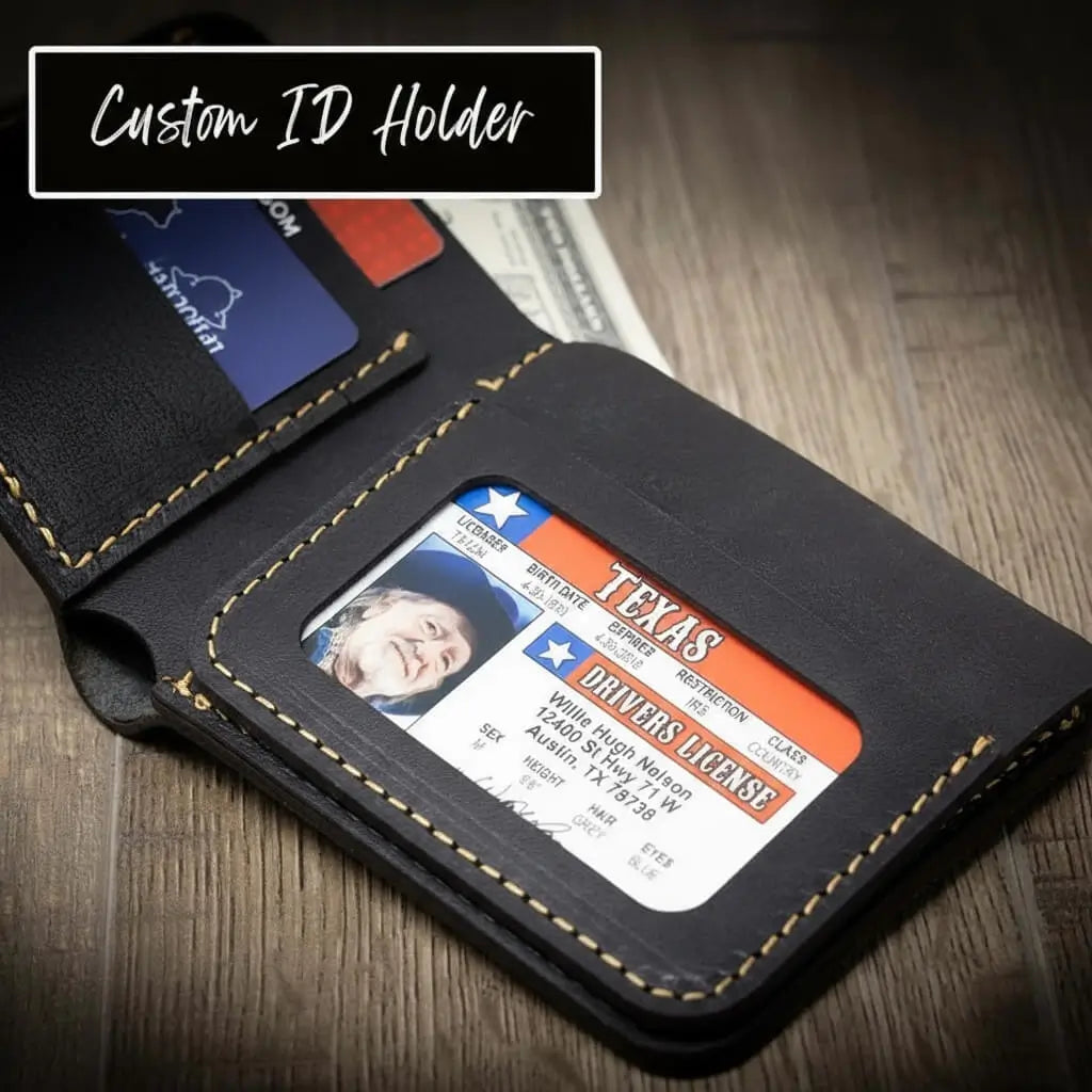 Bull Sheath Leather Western Bifold Wallet