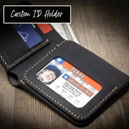 Bull Sheath Leather Western Bifold Wallet