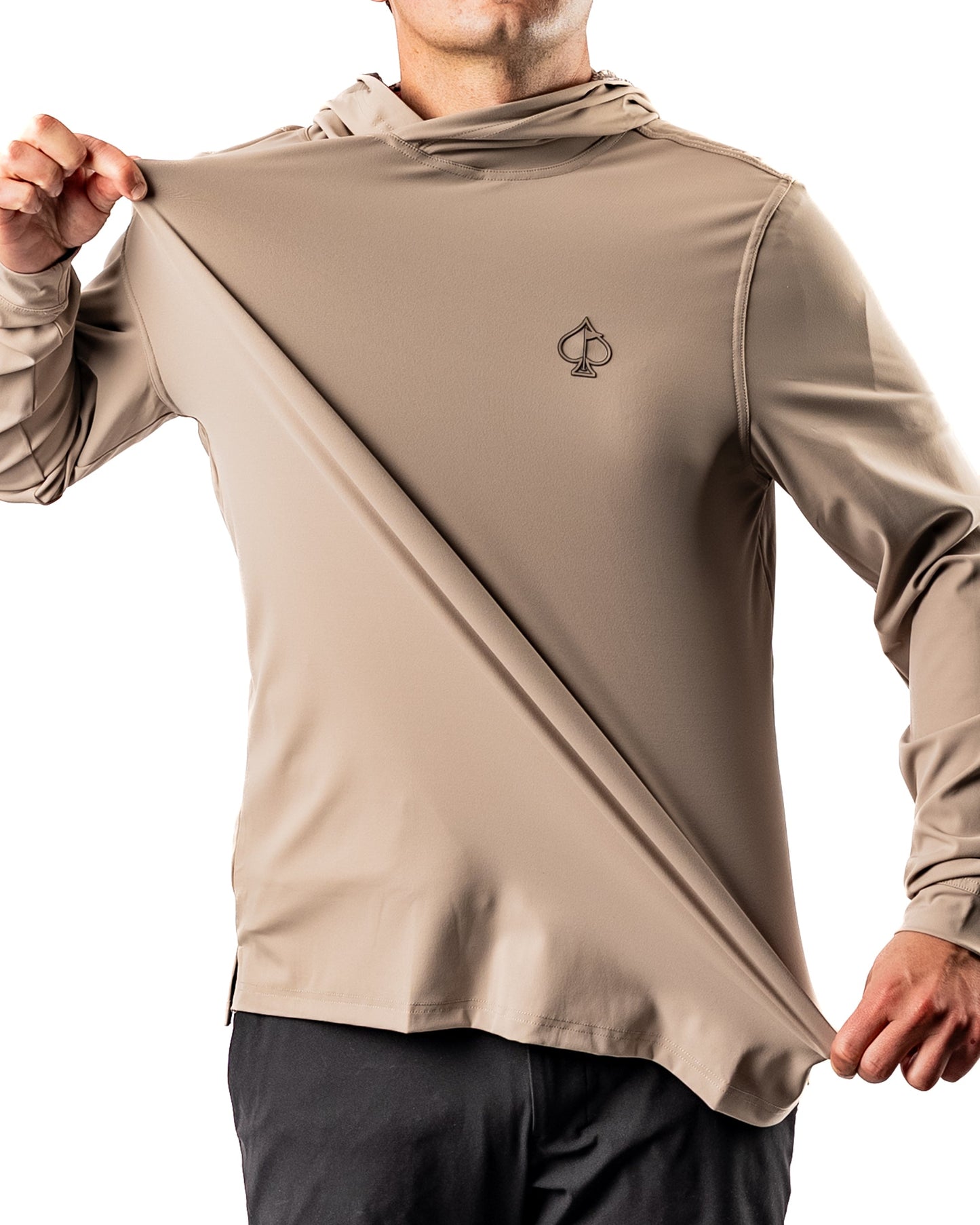 Pins and Aces Performance Golf Hoodie - Big Blind Ash