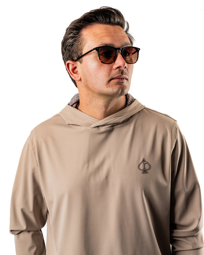 Pins and Aces Performance Golf Hoodie - Big Blind Ash