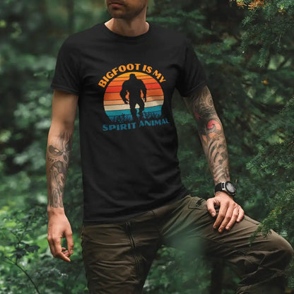Outdoorzees Bigfoot Is My Spirit Animal Man T-Shirt