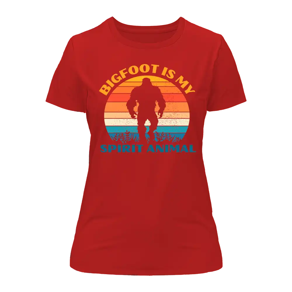 Outdoorzees Bigfoot Is My Spirit Animal T-Shirt for Women