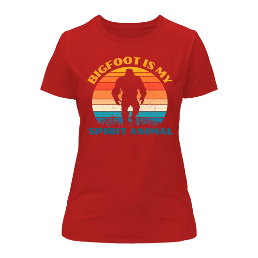 Outdoorzees Bigfoot Is My Spirit Animal T-Shirt for Women
