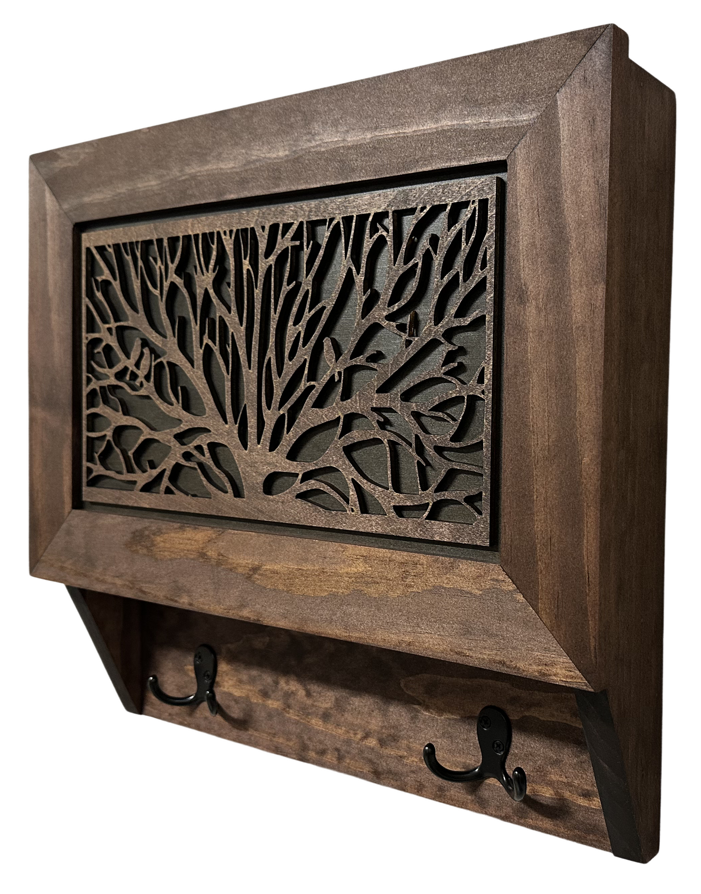 Bellewood Designs - Birds in a Tree Gun Concealment Decor - Handcrafted Wooden Gun Cabinets - Gun Shelf Hidden Storage for Rifles, Shotguns, & Handguns - Quick Access Hidden Wall Safe