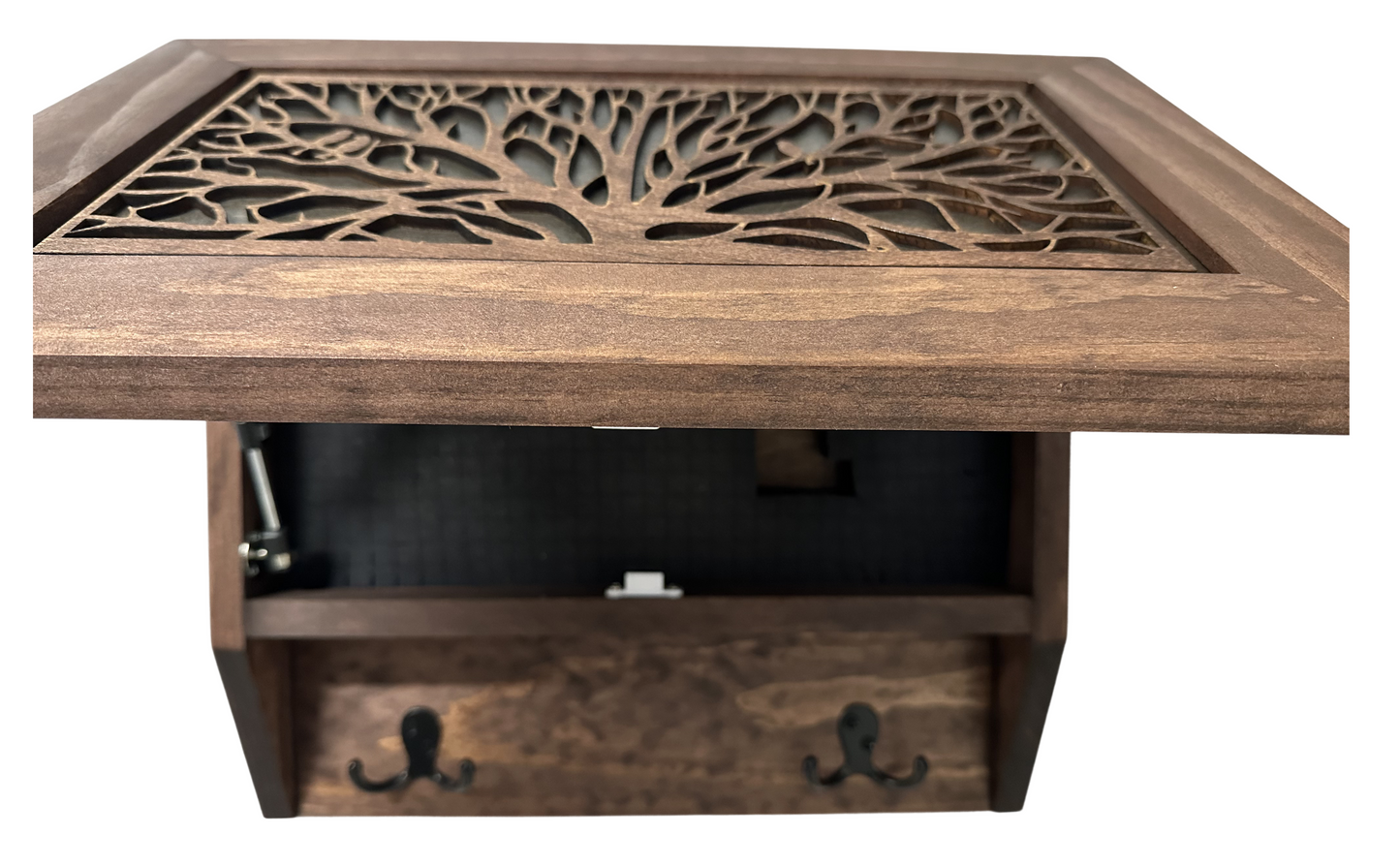 Bellewood Designs - Birds in a Tree Gun Concealment Decor - Handcrafted Wooden Gun Cabinets - Gun Shelf Hidden Storage for Rifles, Shotguns, & Handguns - Quick Access Hidden Wall Safe