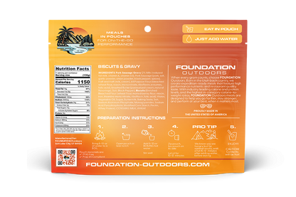 Foundation Outdoors Biscuits & Gravy Meal