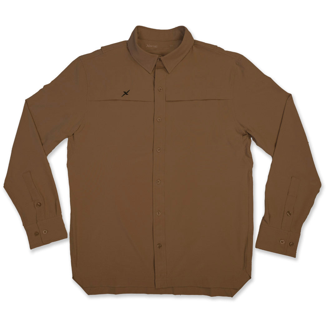 Xotic - Long Sleeve Solid Lifestyle Button Down w/ REPEL-X